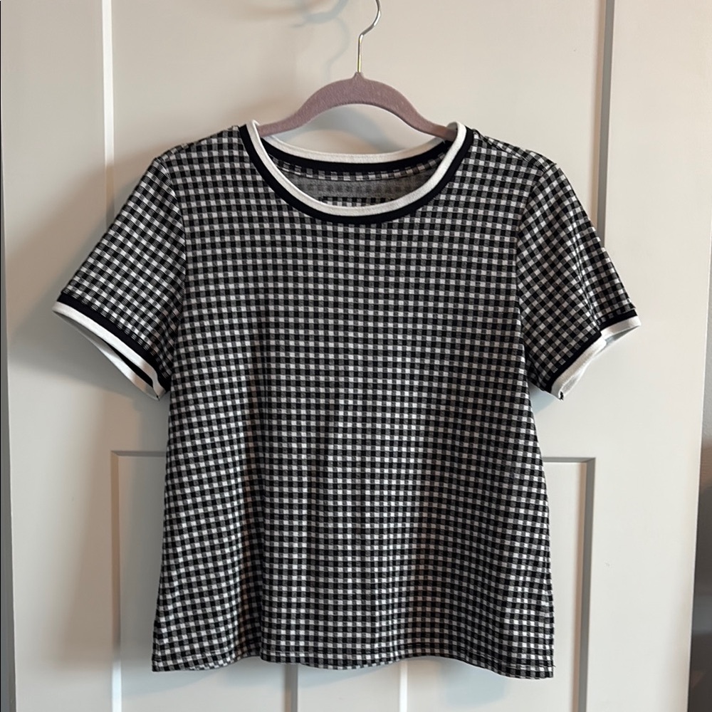 Maeve Black and White Tee EUC Size Medium